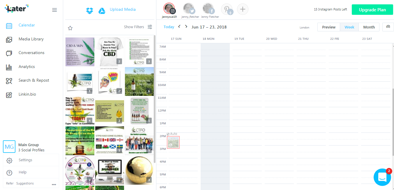 Later screenshot